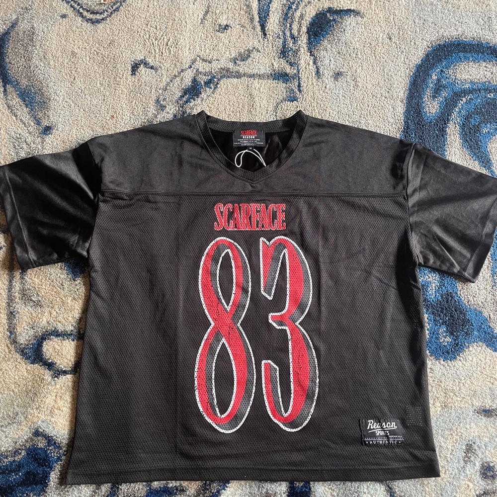 Reason Black and Red Scarface 83 Jersey